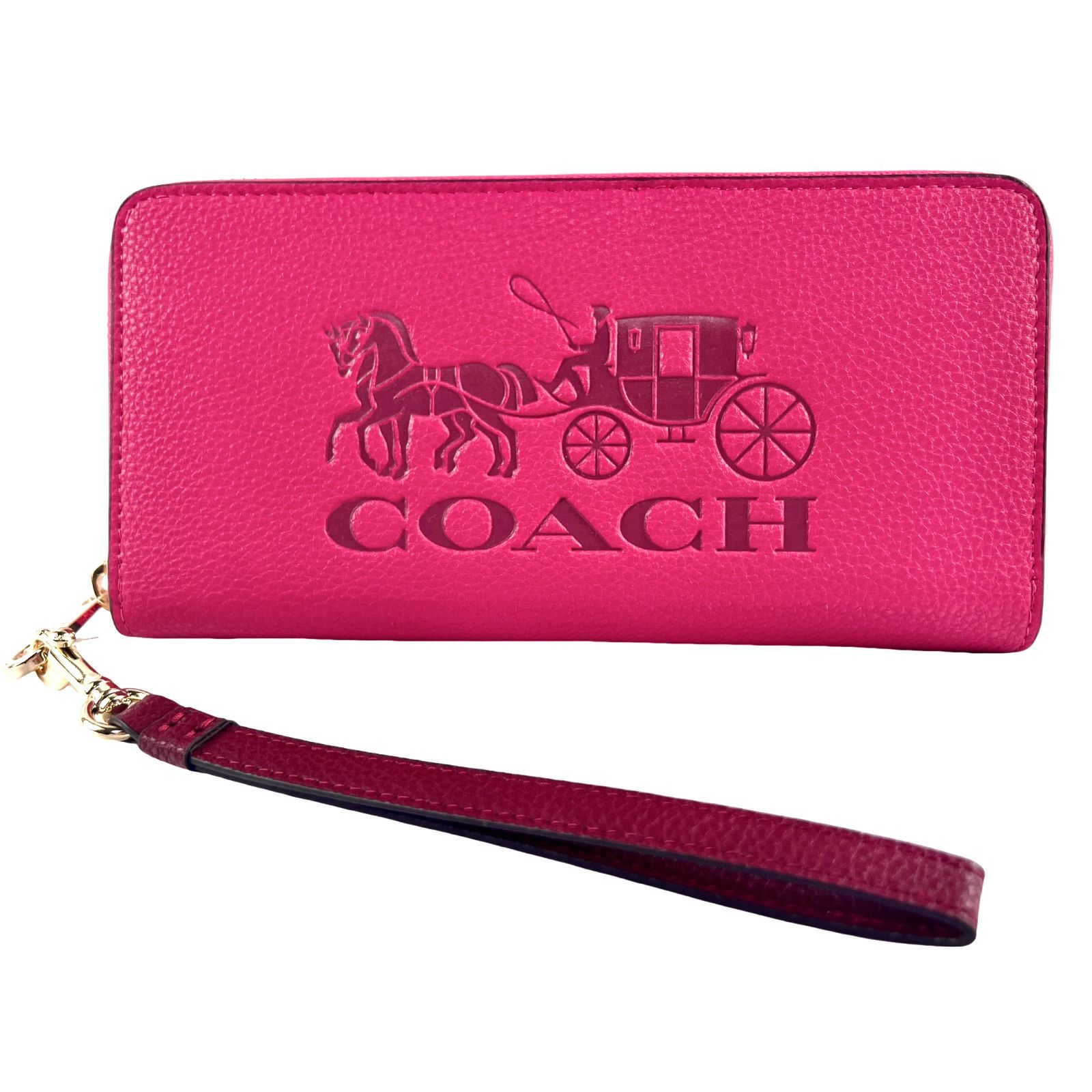 コーチ COACH 長財布 ホース アンド キャリッジ ロゴ ＃C5889 くすみ 