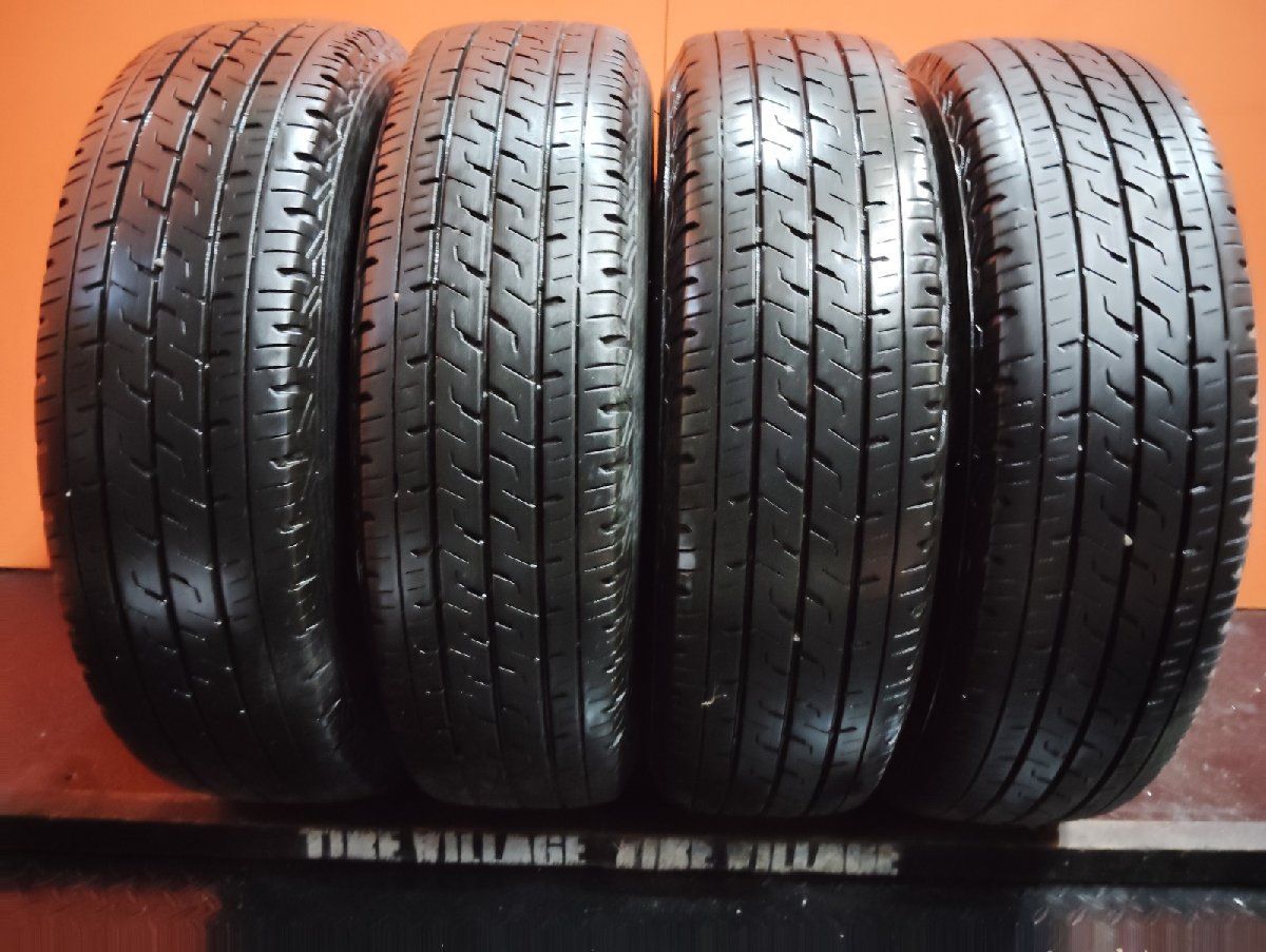 BS BRIDGESTONE ECOPIA R710 195/80R15 107/105N LT 15インチ 夏タイヤ 4本 21年製 バリ溝 キャラバン ハイエース等　(KTE167)