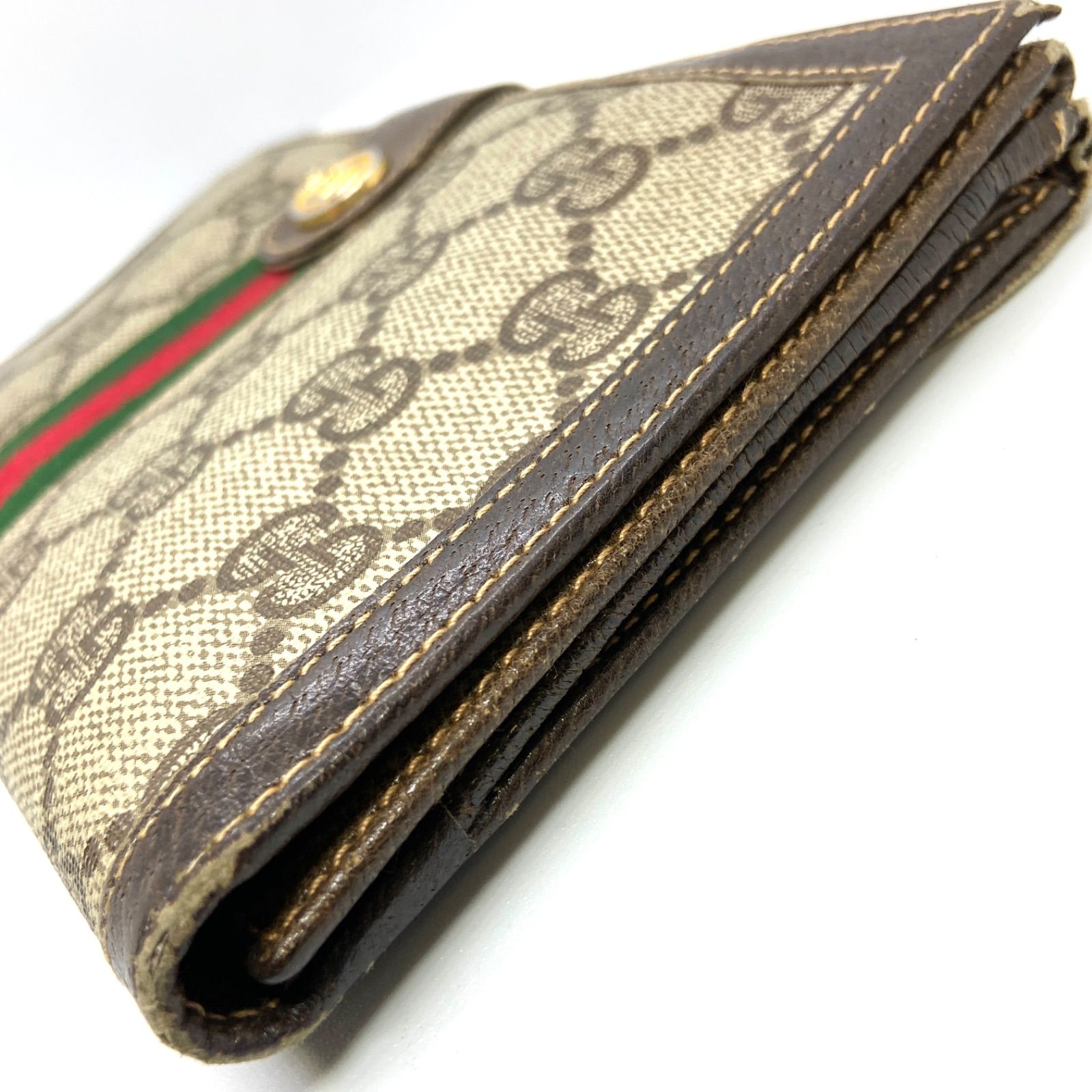 【希少　美品】グッチ　オールドグッチ　ヴィンテージ　シェリーライン　三つ折り財布 GUCCI グッチ オールド シェリーライン 三つ折り財布