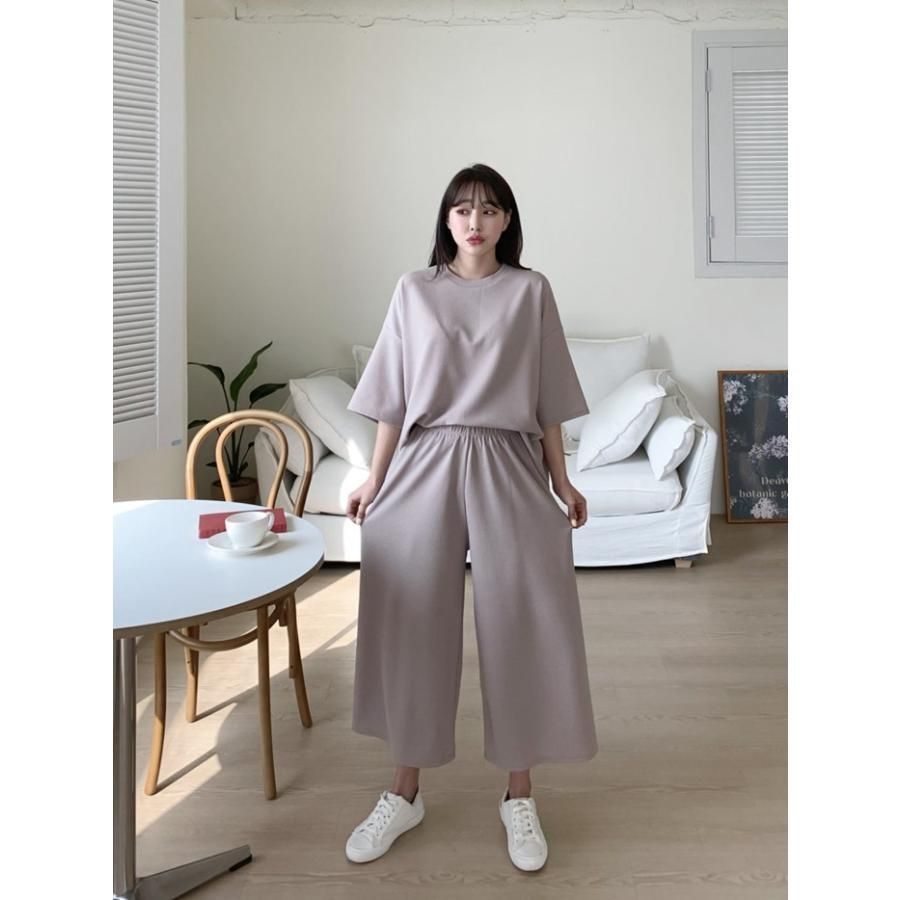 ☆じょーじ様☆100cm 半袖トップス パンツまとめ売り セット売り 大きいサイズ レディース セットアップ 半袖Tシャツ 配色ライン