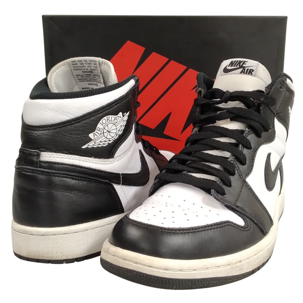 NIKE ナイキ 品番 555088-010 AIR JORDAN 1 RETRO HIGH OG 2014 エアジョーダン ブラック/ホワイト サイズUS9.5=27.5cm 正規品 / 34744