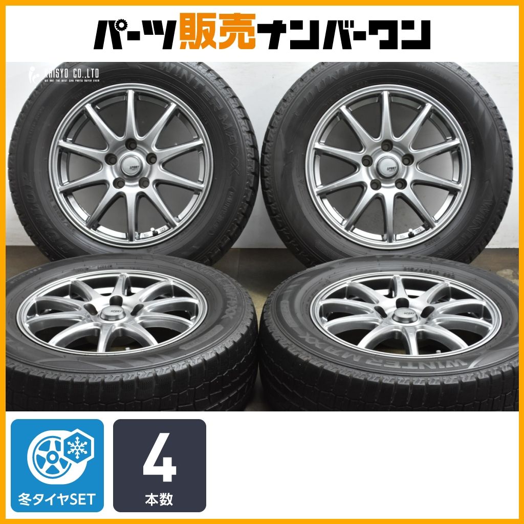 ホイール SPORT ABELIA 16in 6.5J 38 PCD114.3 ウィンターマックスWM02 215 65R16 アルファード エクストレイル エルグランド
