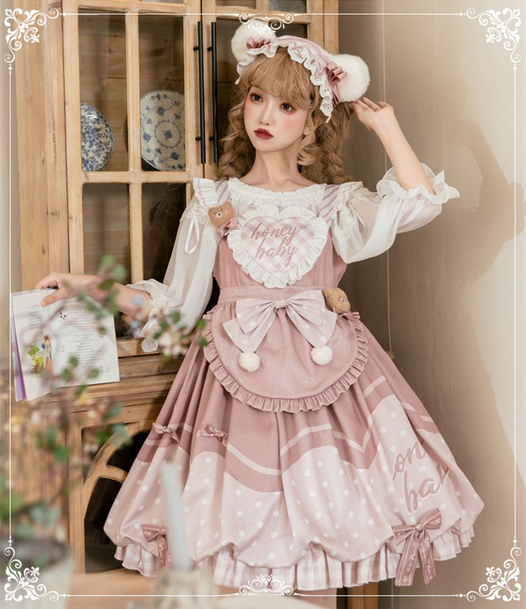 ロリータ ワンピース 甘ロリ 洋服 洋装 Lolita JSK 華やか エレガント プリンセス風 お茶会 イベント 撮影会向け