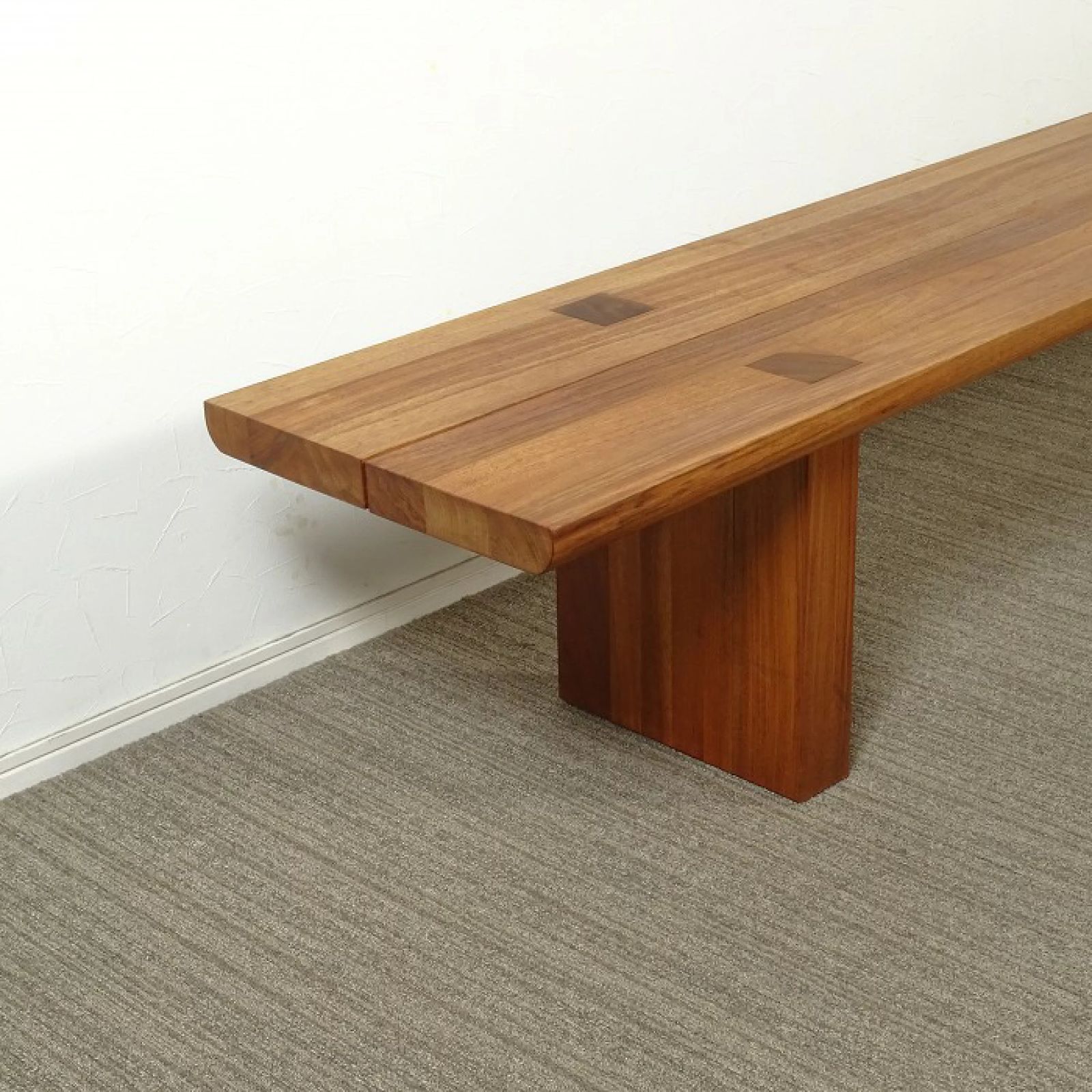 ◾︎SELUNO◾︎ 展示 Riva1920 リーヴァ arflex取扱い CELERINA セレリナ ベンチ W2800 本革シートパッド付き ウォールナット無垢材 90万 v709 MARWIL-DEMENAGEMENTS_CH