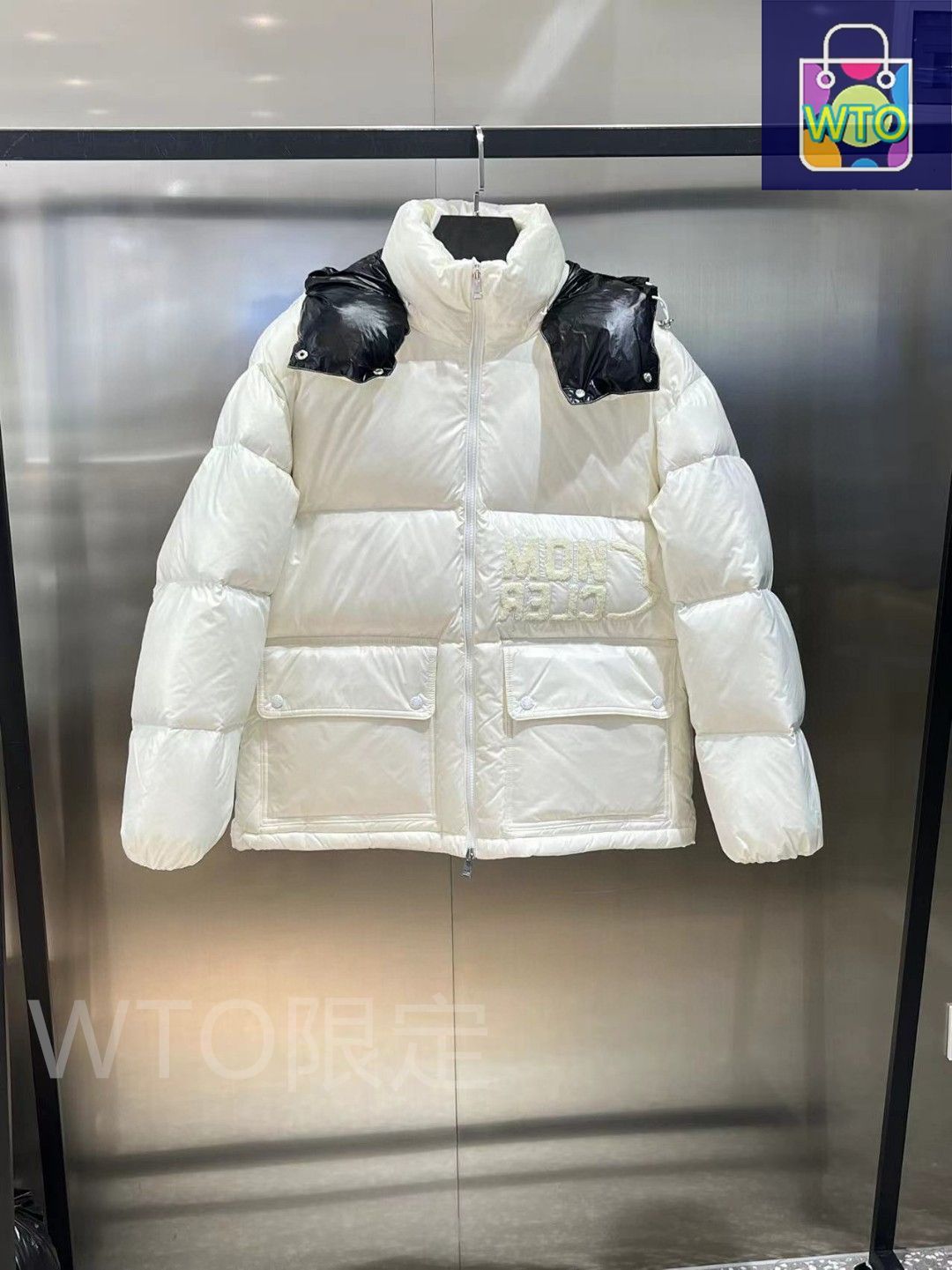 Abbaye白い短いダウンジャケット｜