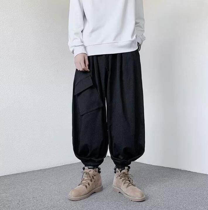 新品】藍染 ストーンウォッシュ サルエルパンツ 男女兼用 F441-4