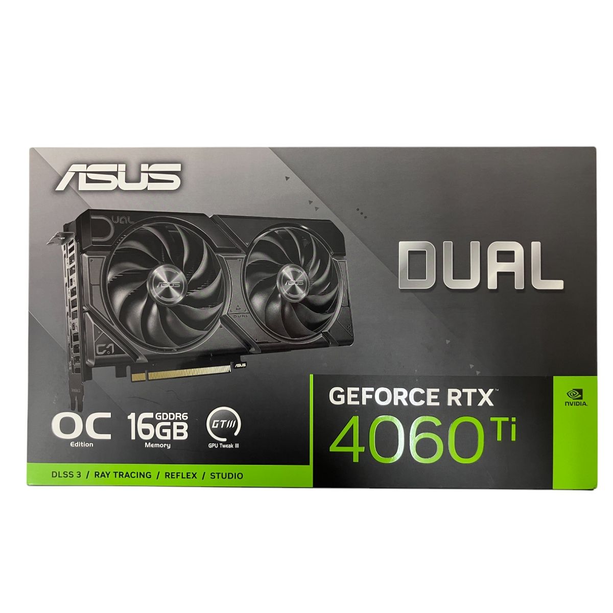 ASUS DUAL RTX4060Ti-O16G-EVO グラフィックボード 16GB 未使用 ASUS DUAL RTX4060Ti-O16G-EVO グラフィックボード 16GB 未使用