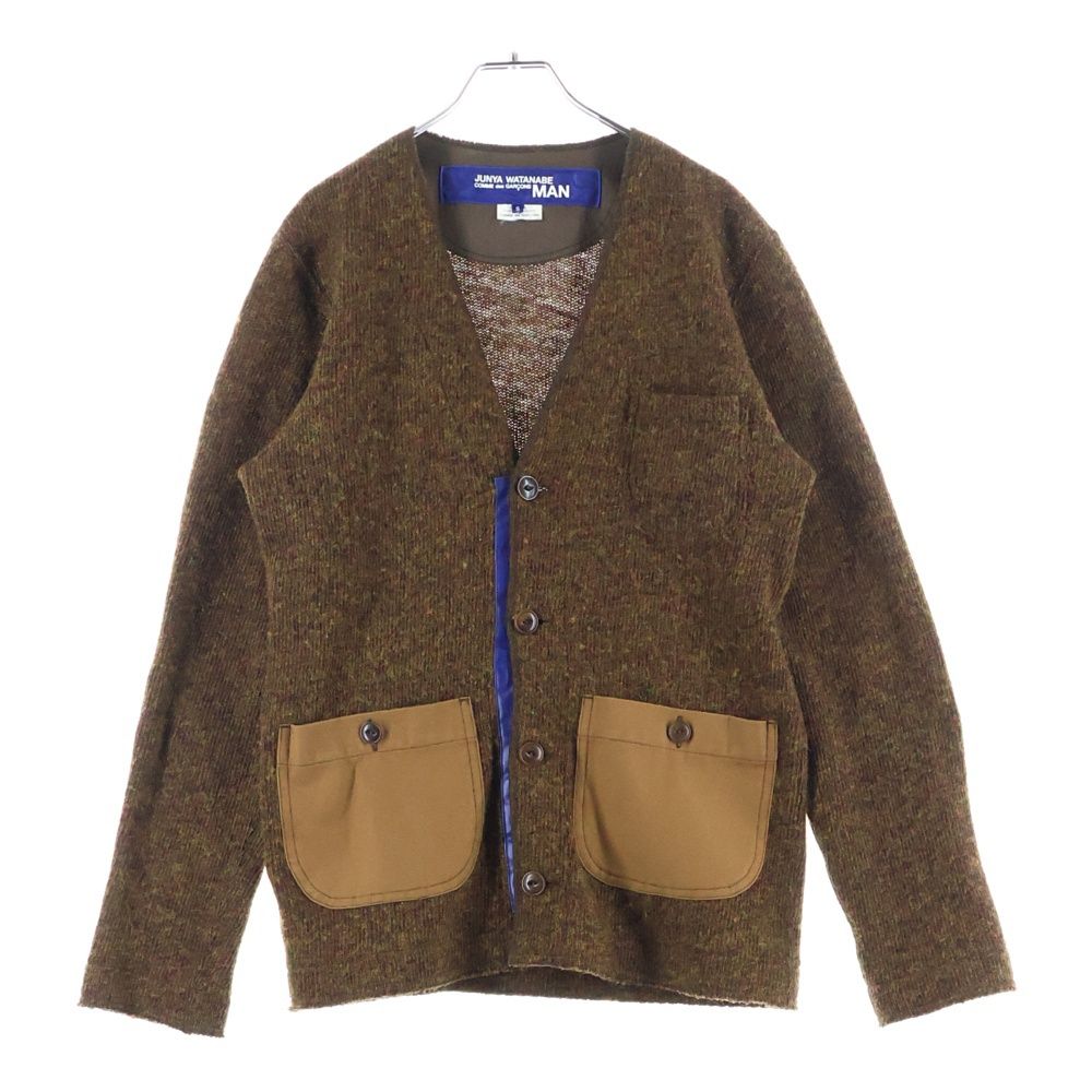 JUNYA WATANABE COMME des GARCONS ジュンヤワタナベ コムデギャルソン Patch Wool Cardigan エルボーパッチウールカーディガン WI-T001 ブラウン