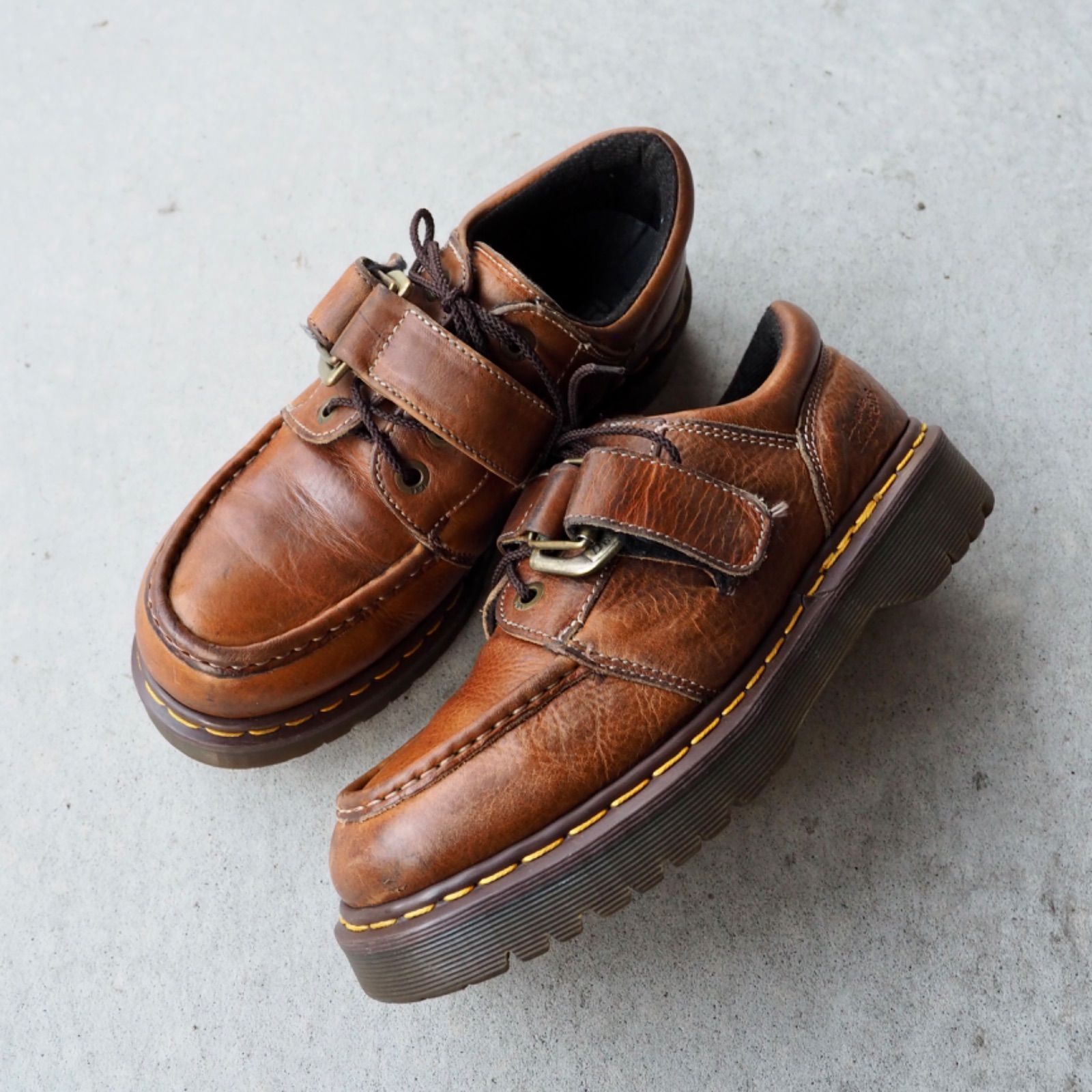 Dr Martens【ENGLAND】レザーストラップシューズ 26cm ブラウン UK7