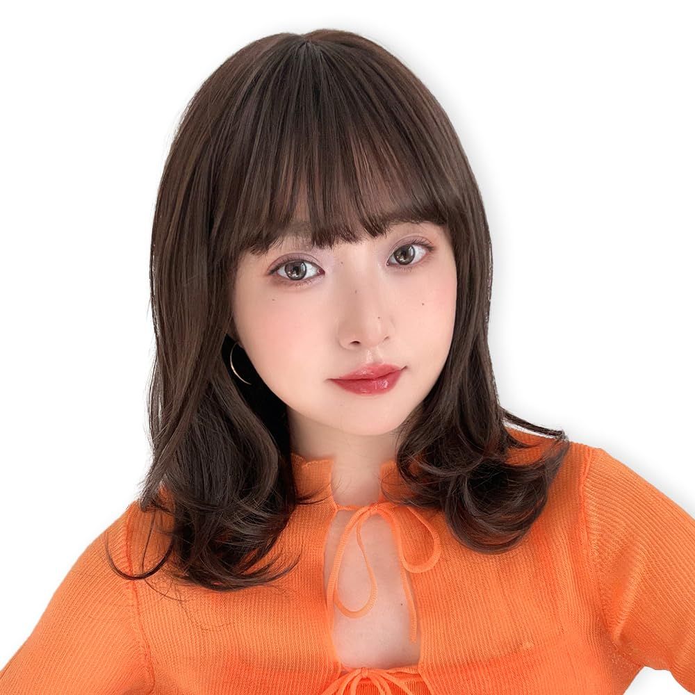 ブライトララ 素肌ウィッグ ウィッグ ミディアム カール レディース 医療用ウィッグ フルウィッグ 竹 かつら hf 1936-CR-M