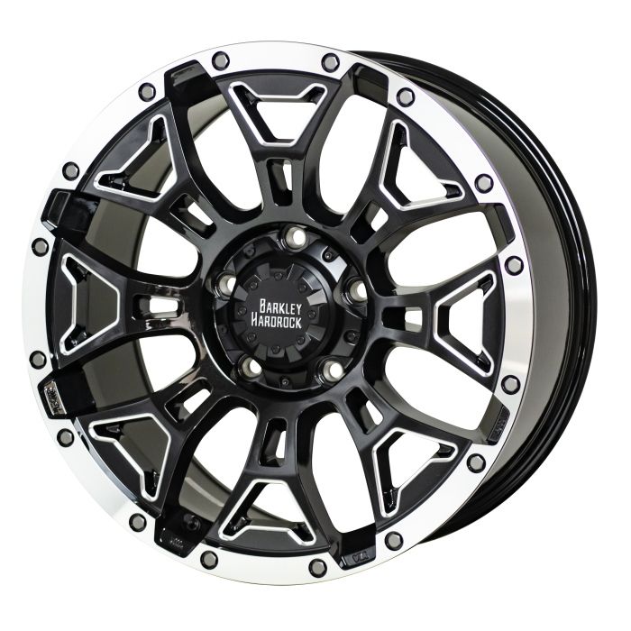 ホイール4本セット BARKLEY HARDROCK ELBERT ブラックサイドマシニング 20インチ 9.5J+50 5H-150