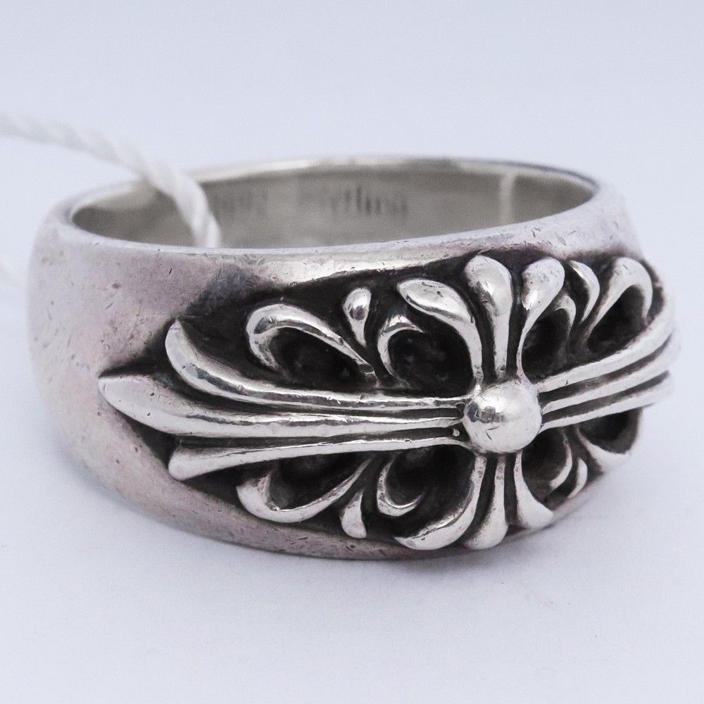 Chrom hearts フローラルクロスリング　25号 25号 CHROME HEARTS フローラル クロスリング シルバー