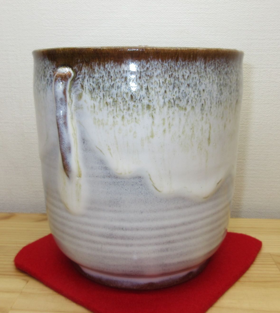 逢絢亭 茶道具 水指 京焼 朝鮮唐津釉 耳付き 中村与平 紙箱入り WWW_IBETON_RU