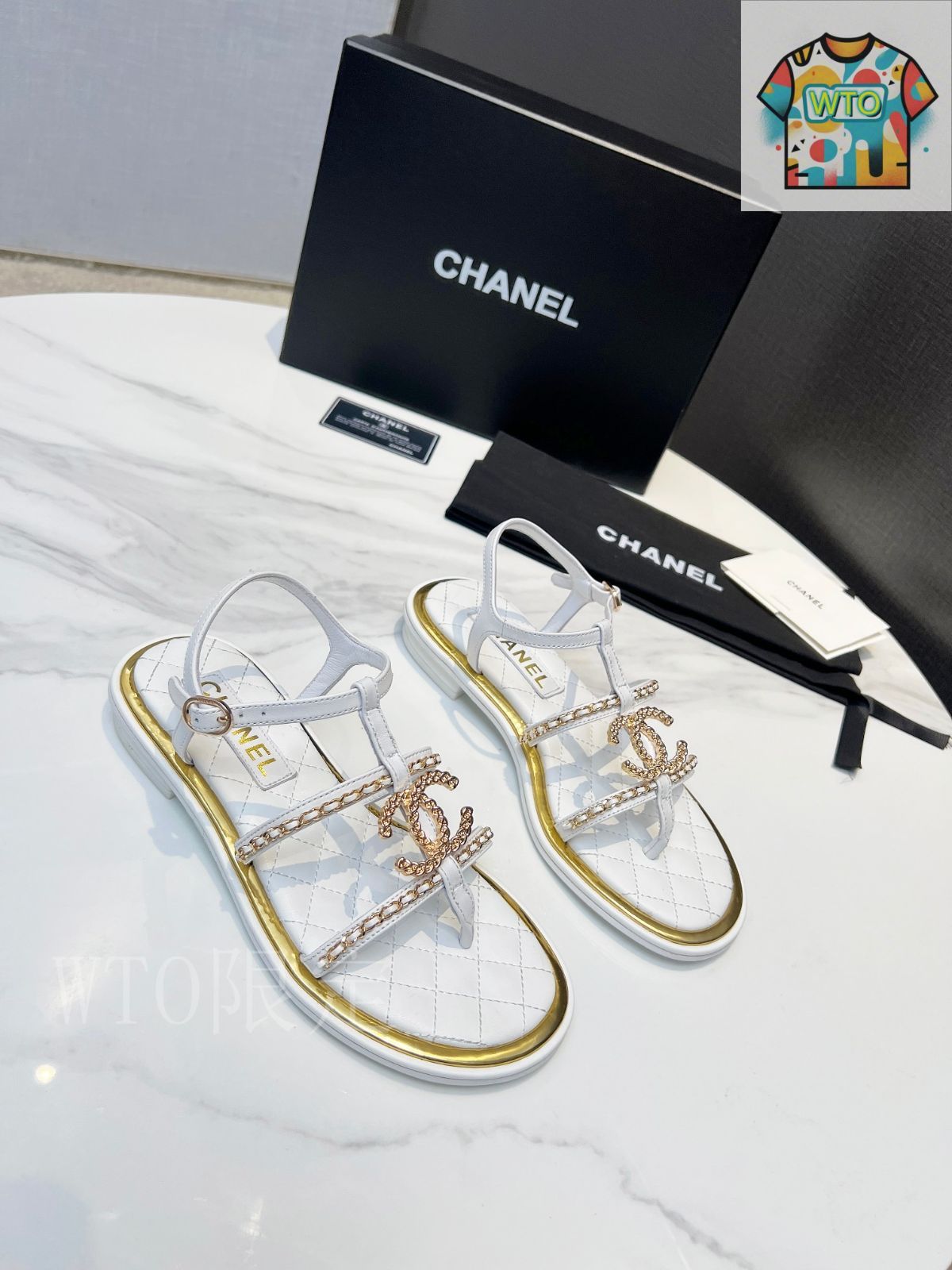 CHANEL アンクルストラップサンダル01-1 - メルカリ