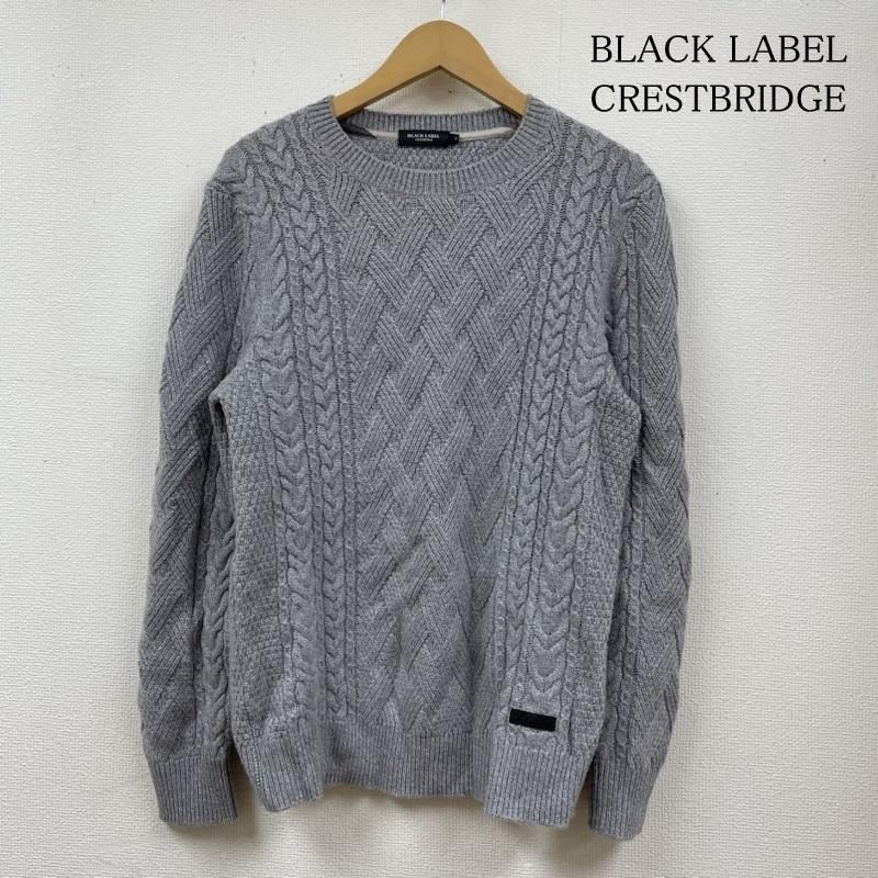 BLACK LABEL CRESTBRIDGE ブラックレーベル・クレストブリッジ ニット、セーター 長袖 ウール カシミヤ ケーブル ニット  カジュアル クルーネック セーター 51N21-220-04 - メルカリ