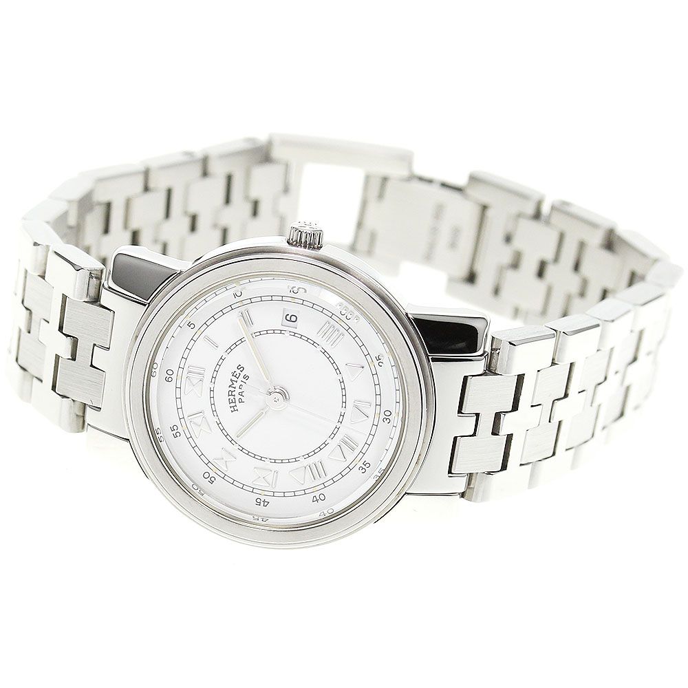 エルメス HERMES CA1.210 キャリック デイト クォーツ レディース美品 