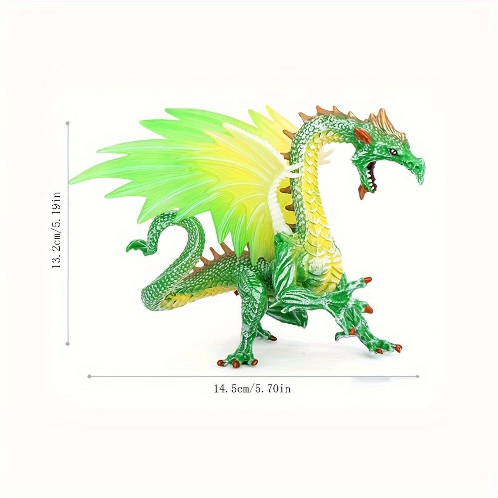 ドラゴン 化け物 ミニチュア 樹脂製 14.5cm 龍 グリーン 緑 フィギュア