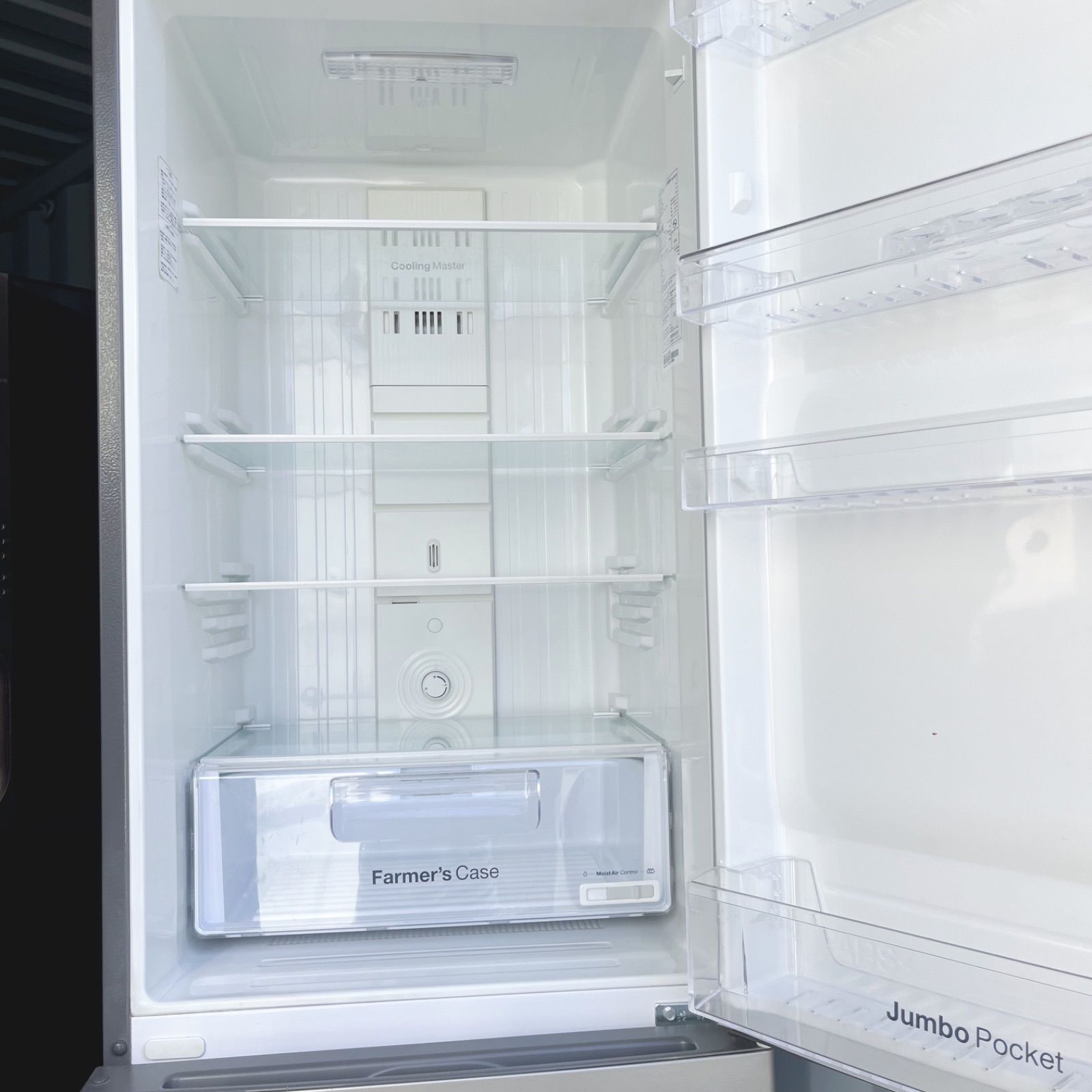 76取付無料！海外風デザインスタイリッシュシルバー大容量307L冷蔵庫！洗濯機 76取付無料！海外風デザインスタイリッシュシルバー大容量307L冷蔵庫