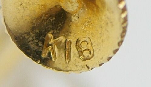  ミキモト 18金 パール イヤリング 真珠 ゴールド K 18 YG イヤリング アクセサリー
