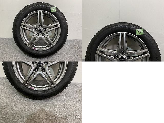 クラウン マークX カムリエスティマ 社外 タイヤホイールセット スタッドレス 4本セット 17x7.0J ET38 5穴 5H PCD114.3 ハブ径73mm 144528