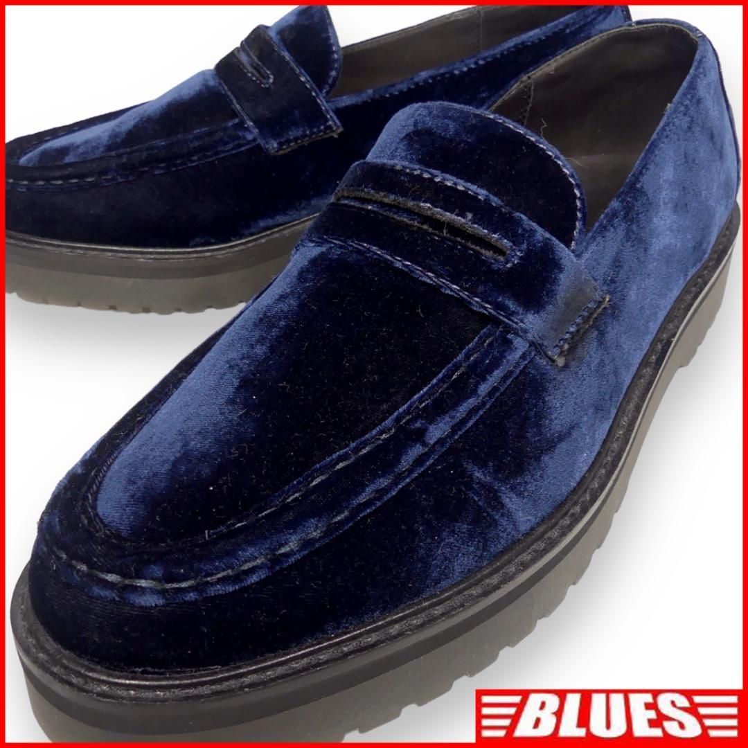 ローファー 29 本革 ネイビー 紺 シューズ ベロア スリッポン NR3994 ローファー 29 本革 ネイビー 紺 シューズ ベロア スリッポン NR3994