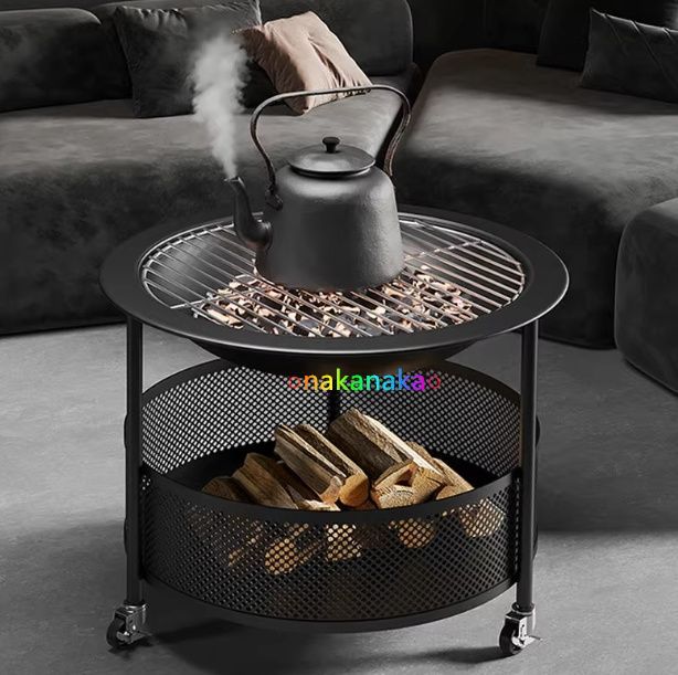 家庭用炭ストーブ移動 焼きストーブ庭両用炭焼きテーブル一体型火鉢