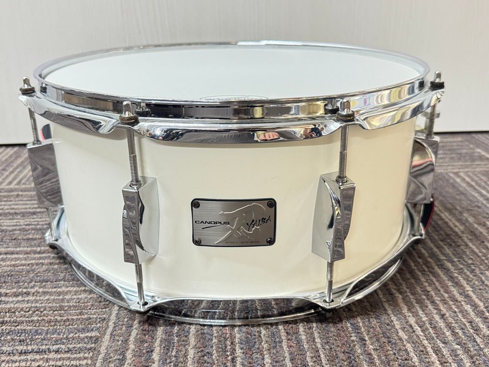 CANOPUS YAIBA2 6.5x14 Snare Drum Matt White LQ JSB-1465-MW-LQ