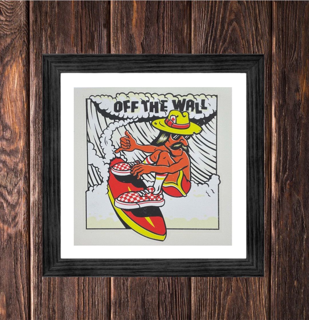 VANS スニーカー イラスト ポスター キャンバス 小物 スケボー