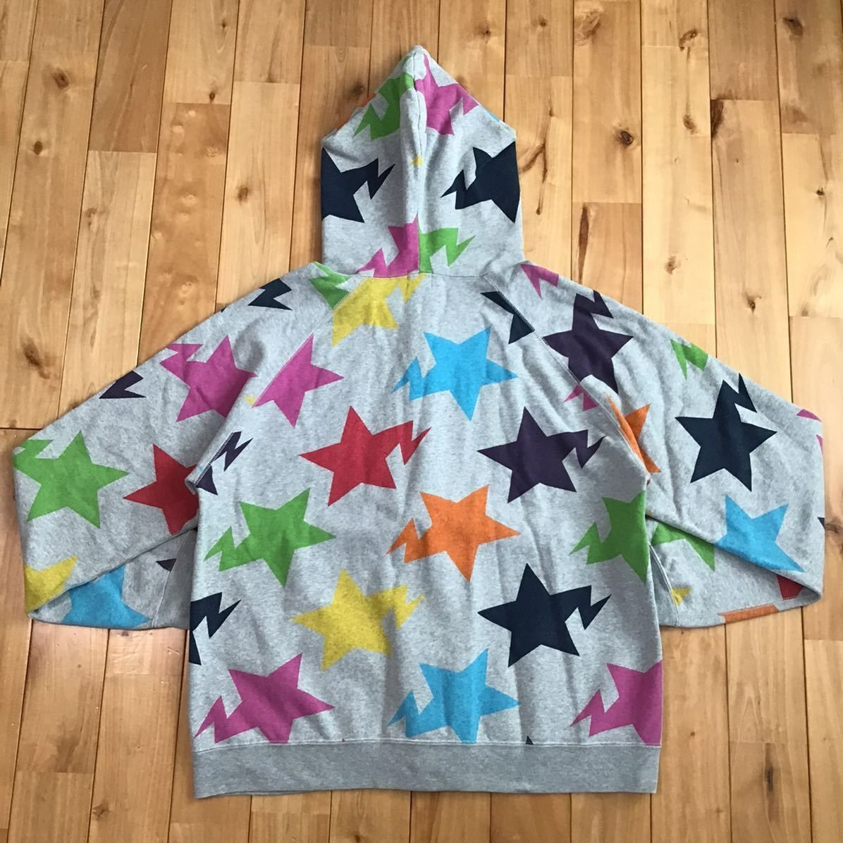 BAPE スター パーカー マルチカラー Mサイズ a bathing ape BAPE sta