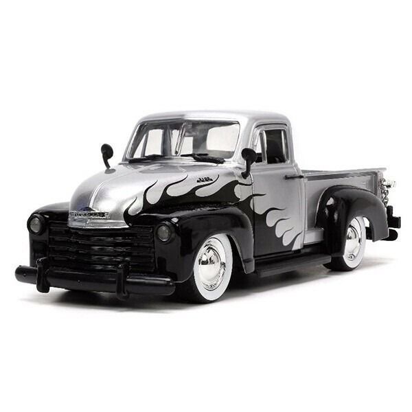 JUST TRUCKS ラゲッジラック ホイール付き 1953 シボレー ピックアップ シルバー ブラックフレイム ミニカー アメリカン雑貨