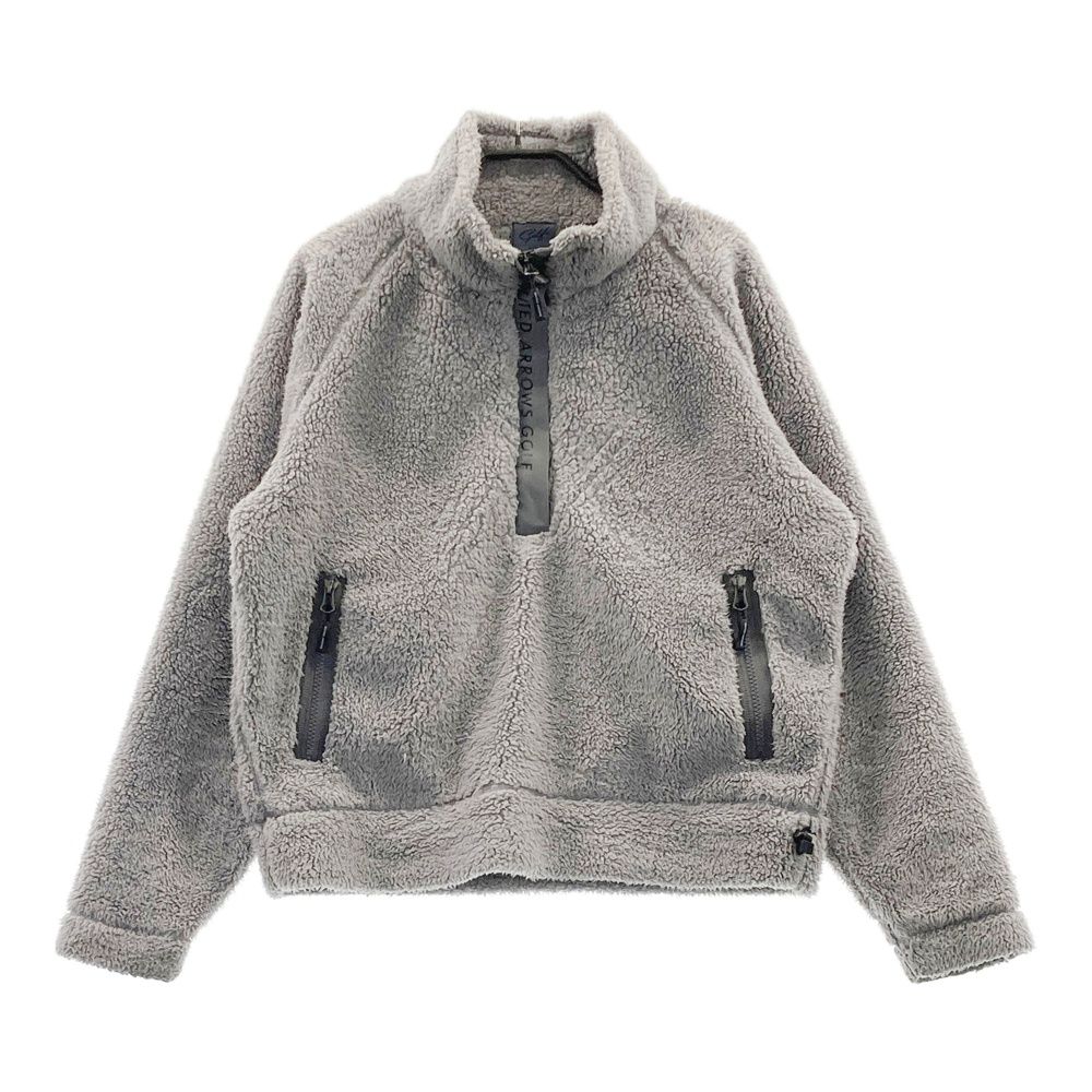 サイズ：M UNITED ARROWS GOLF ユナイテッドアローズゴルフ 2023年モデル ハーフジップ ボアブルゾン  グレー系 [240101486776] ゴルフウェア レディース ストスト サイズ：M UNITED ARROWS GOLF ユナイテッドアローズゴルフ 2023