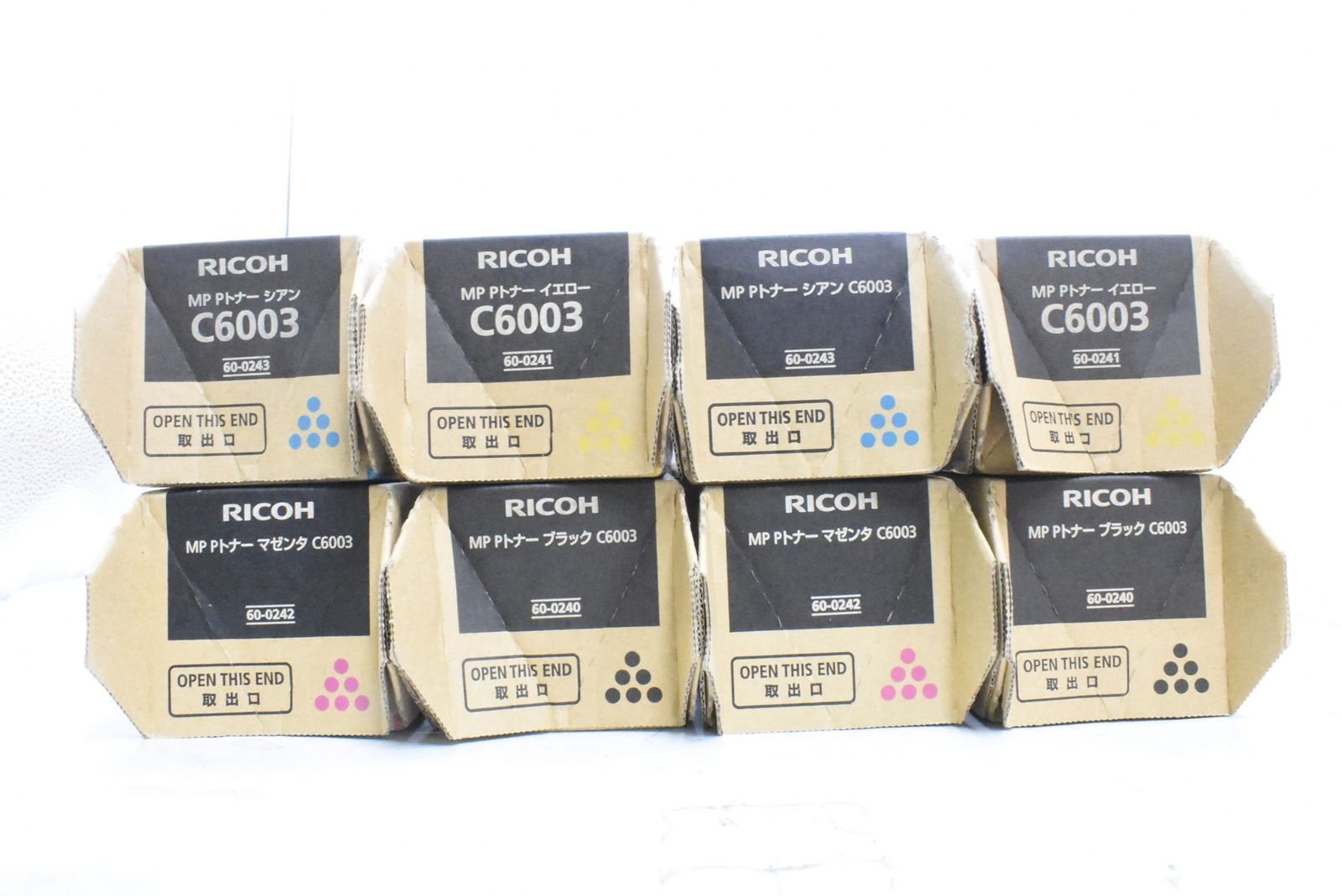 未使用 RICOH 純正 トナー C6003 高品質 4色8本（シアン・マゼンタ