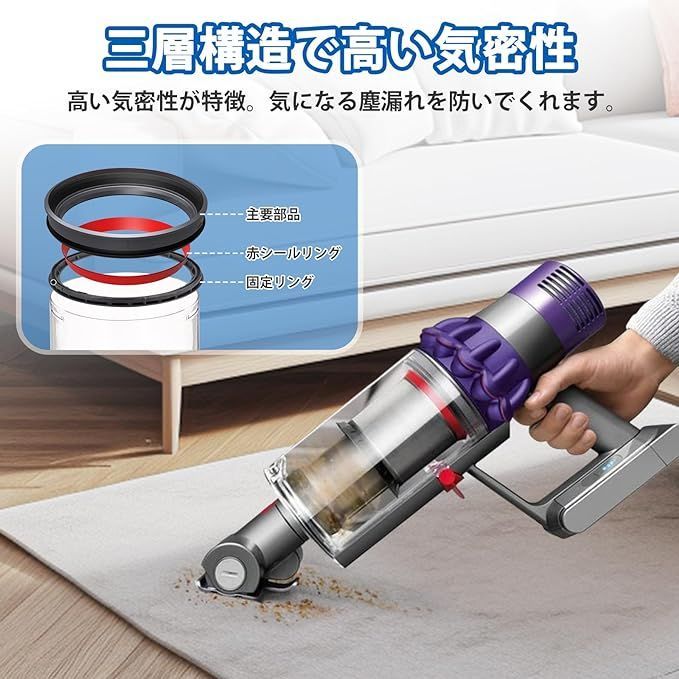 ダイソン 掃除機部品 Dyson V10 SV12 掃除機 交換用 ダストビントップ 固定シーリングリング ダストバケット ダストカップ 交換部品  修理パーツ - メルカリ