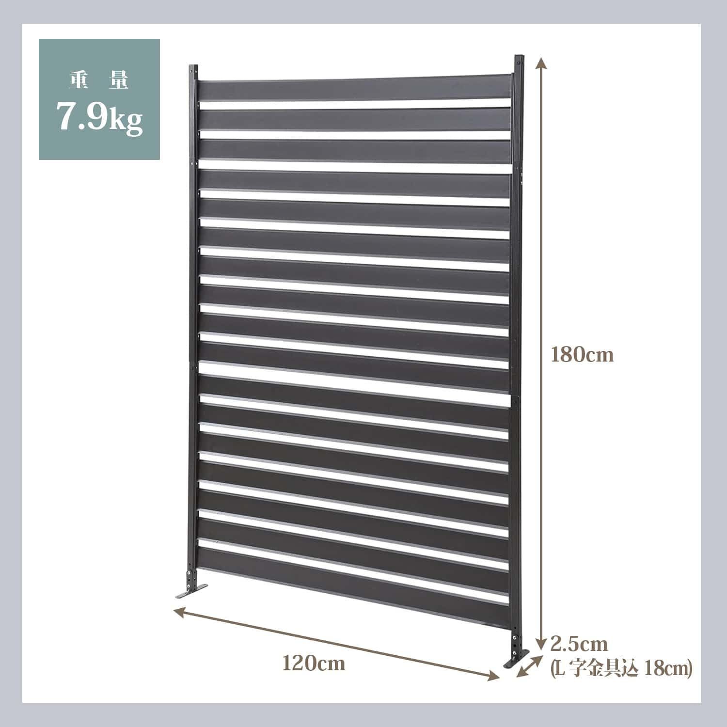 山善 アルミボーダーフェンス (幅120×高さ180cm) 2個セット ホワイト