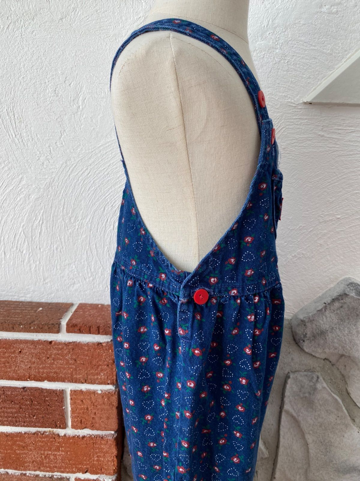  Size 100 オシュコシュ 花柄 オーバーオール oshkosh ヴィンテージ オーバーオール キッズ服(100cm~)