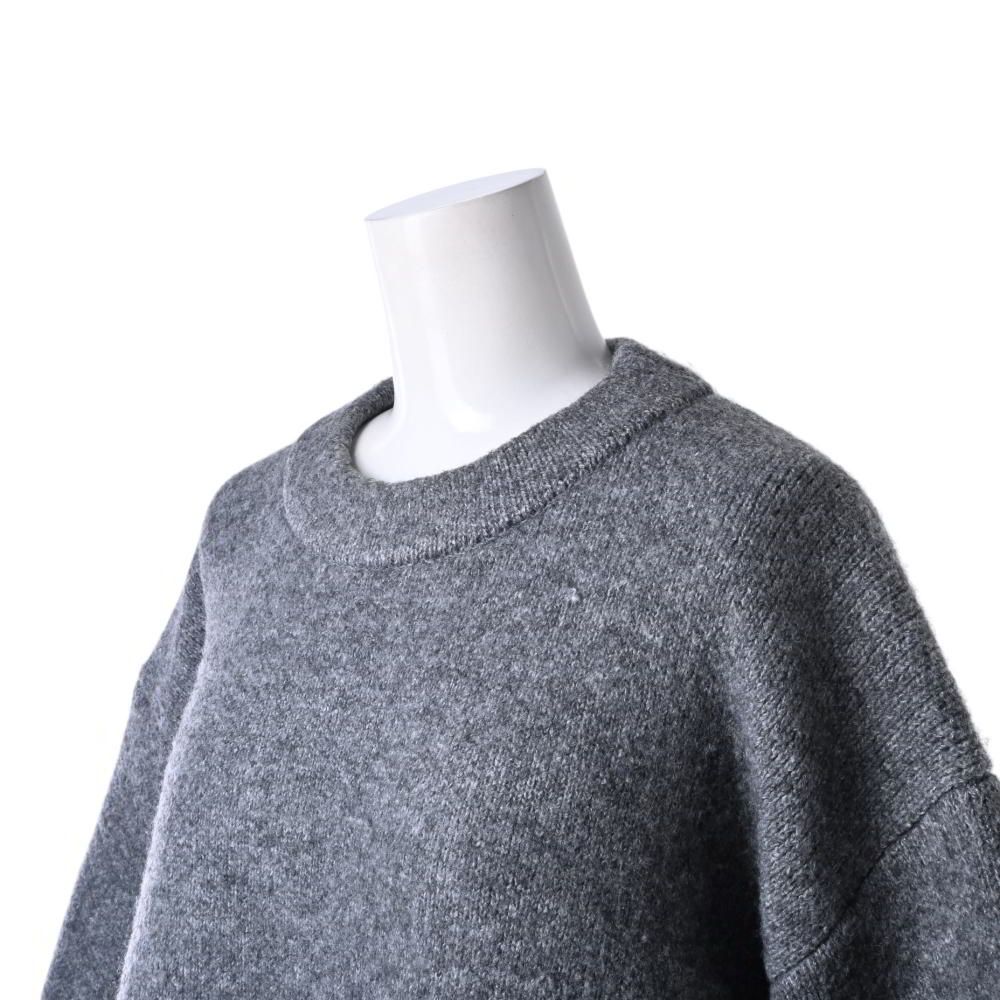 NKNIT ハート クルーネック ウールニット 0 グレー ンニット - メルカリ