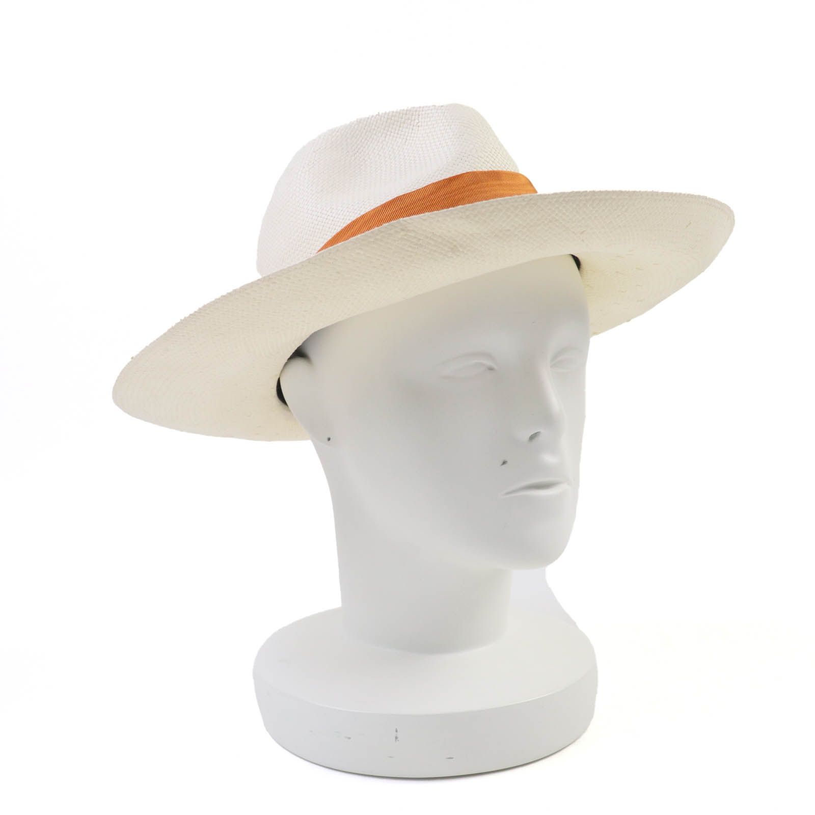♥品 Borsalino ボルサリーノ 232014 ペーパーハット 中折れハット ナチュラル M イタリア製 正規品 レディース