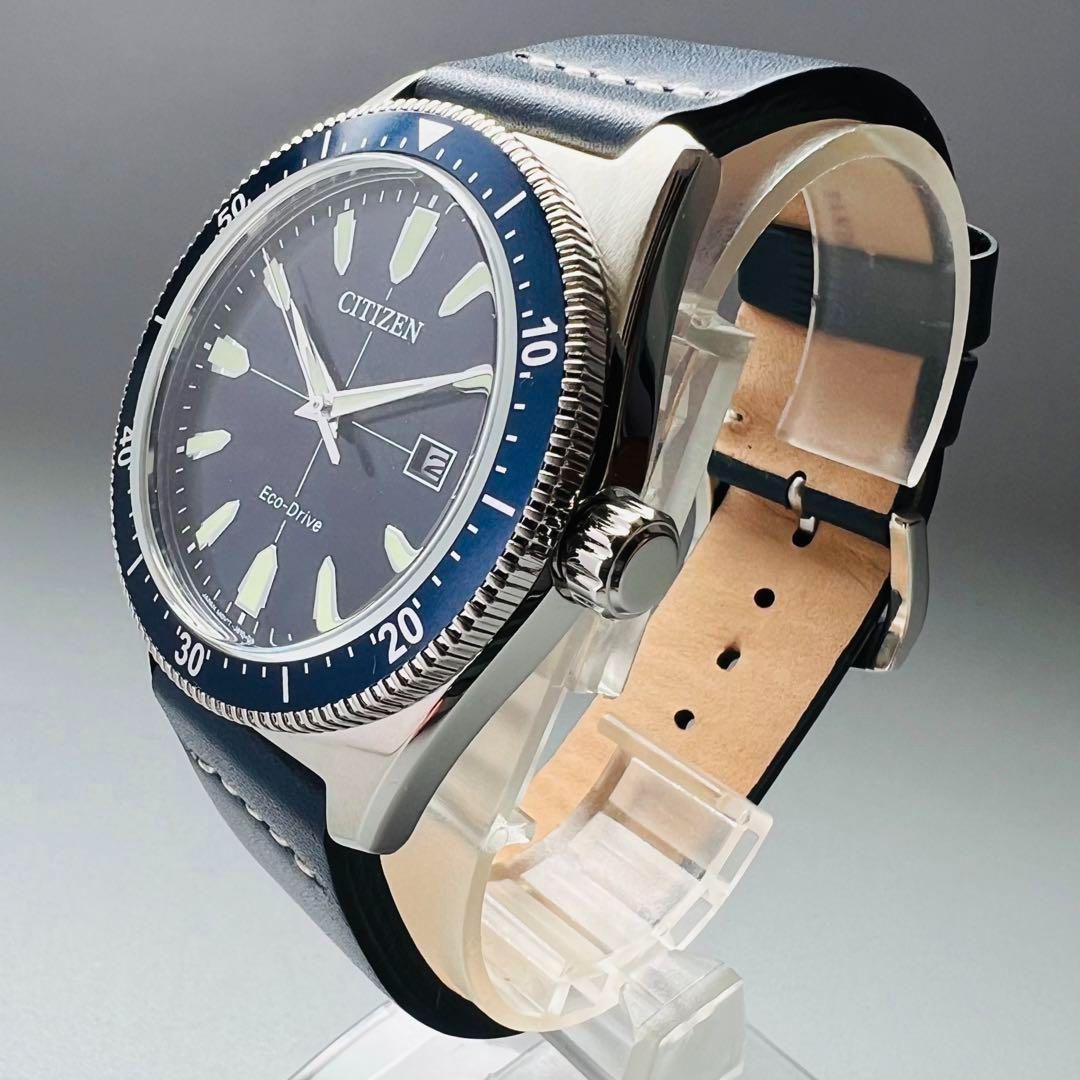 シチズン 腕時計 新品 展示品 エコドライブ 電池不要 メンズ ブルー