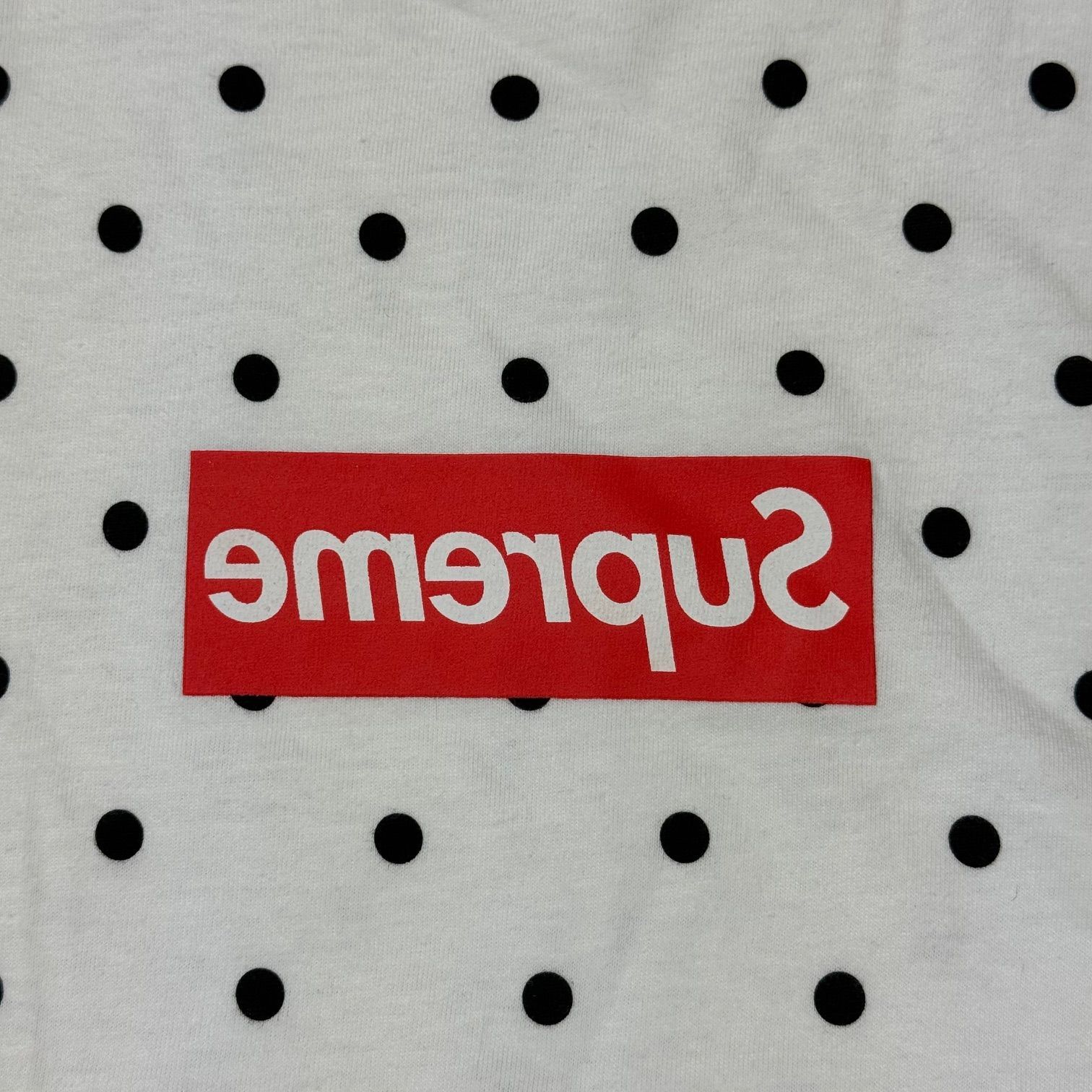 Supreme × COMME des GARCONS SHIRT 12SS Polka Dot Box Logo Tee 