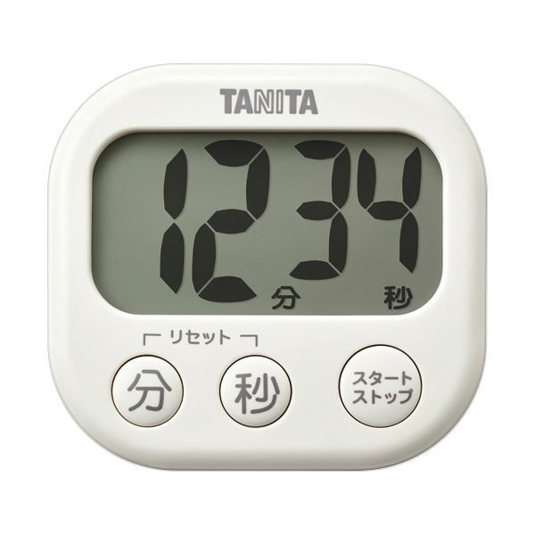（まとめ） タニタ抗菌でか見えタイマー アイボリー TD-429-IV 1個 【×5セット】