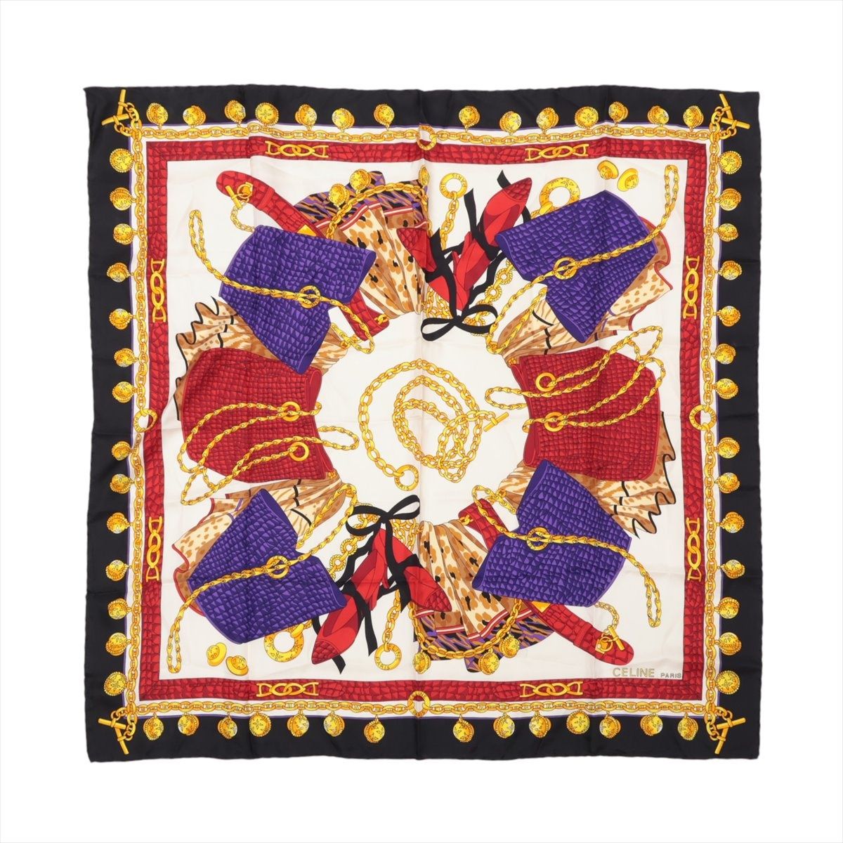 CELINE セリーヌ スカーフ 大判 チェーン