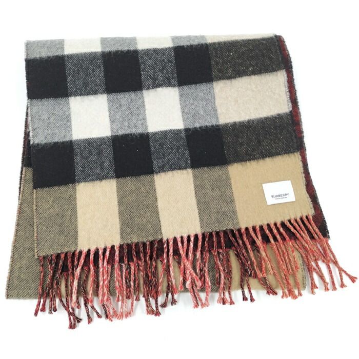 BURBERRY マフラー ノバチェック マルチカラー カシミヤ100％