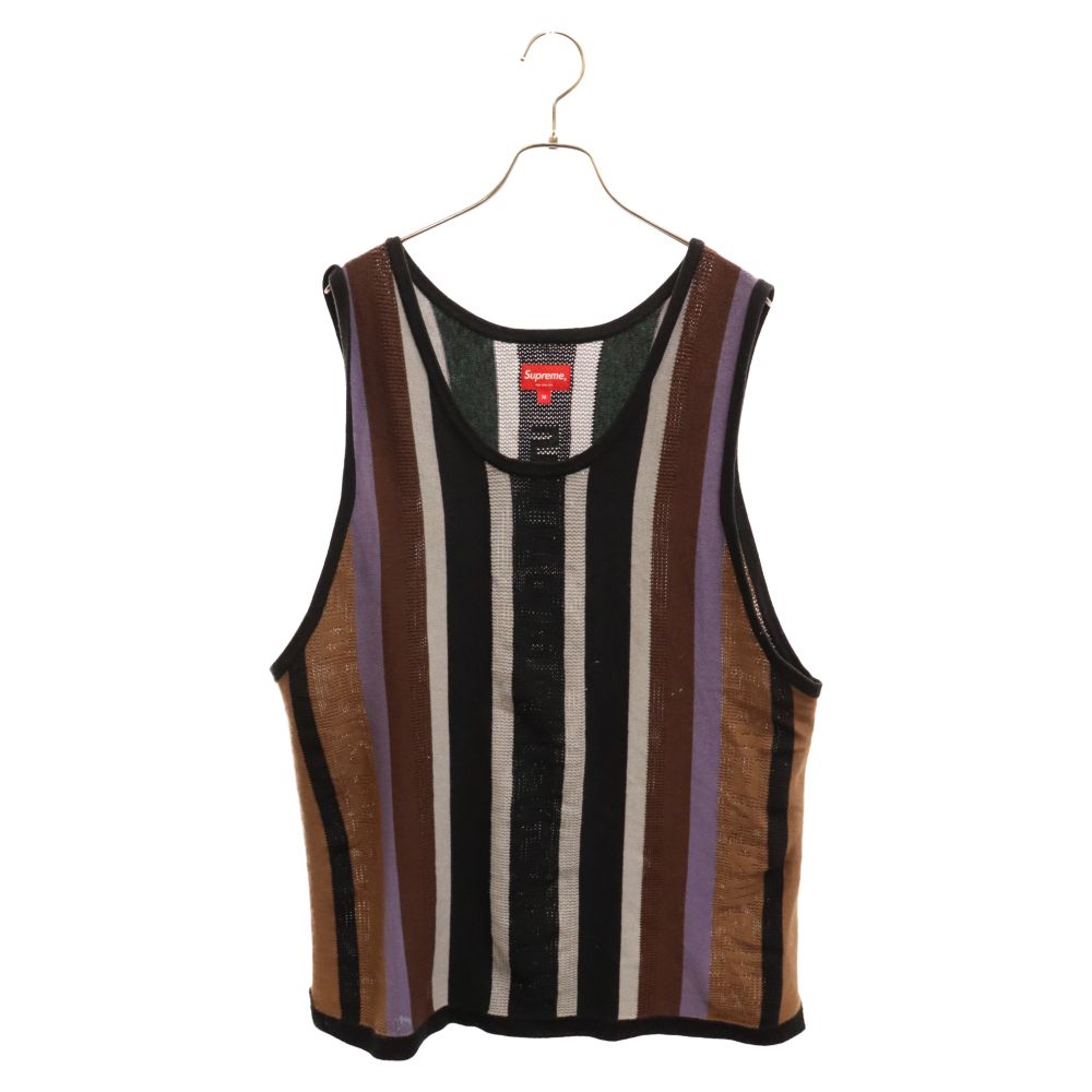 SUPREME (シュプリーム) 23SS Knit Stripe Tank Top ニット ストライプ タンクトップ マルチ - メルカリ