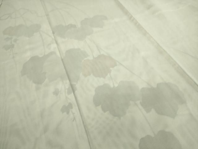 平和屋着物▽訪問着　無双　紗袷　紗×紗　蔦の葉文　正絹　逸品　DAAS0597az 平和屋着物▽訪問着 無双 紗袷 紗×紗 蔦の葉文 正絹 逸品 DAAS0597az