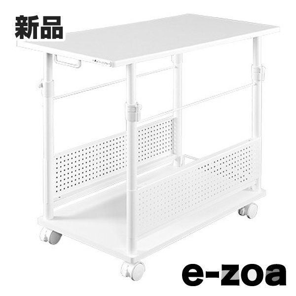 Bauhutte バウヒュッテ 昇降式Ｌ字デスク ラージタイプ|幅390mm×奥行820mm|ホワイト BHD-820H-WH 2496781