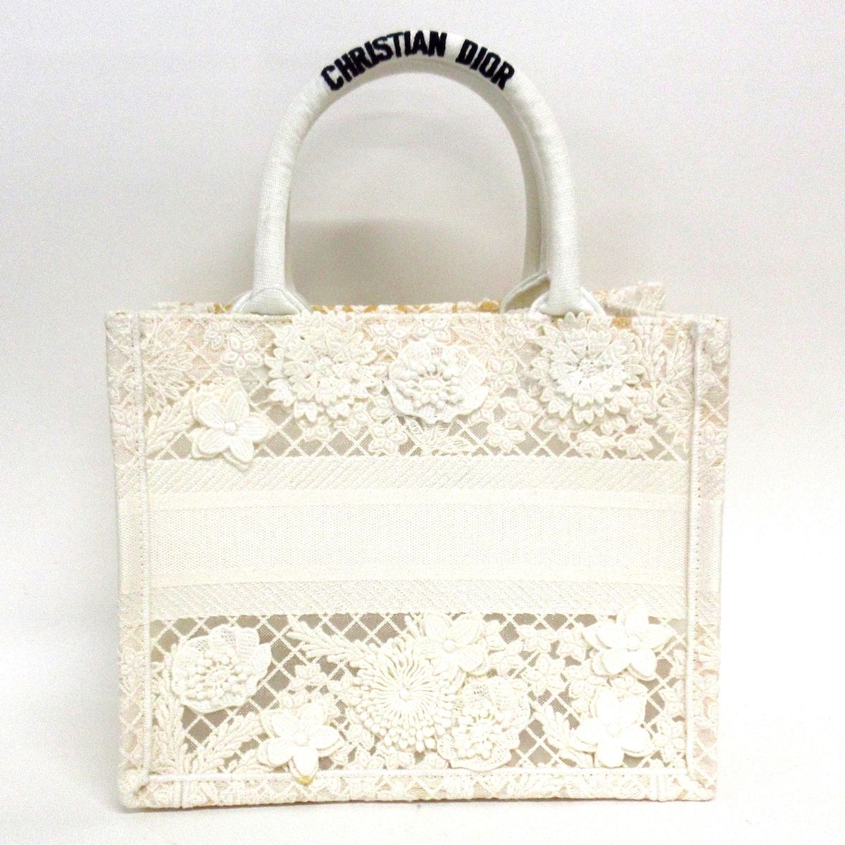Dior BOOK TOTE スモールバッグ マクラメ レース