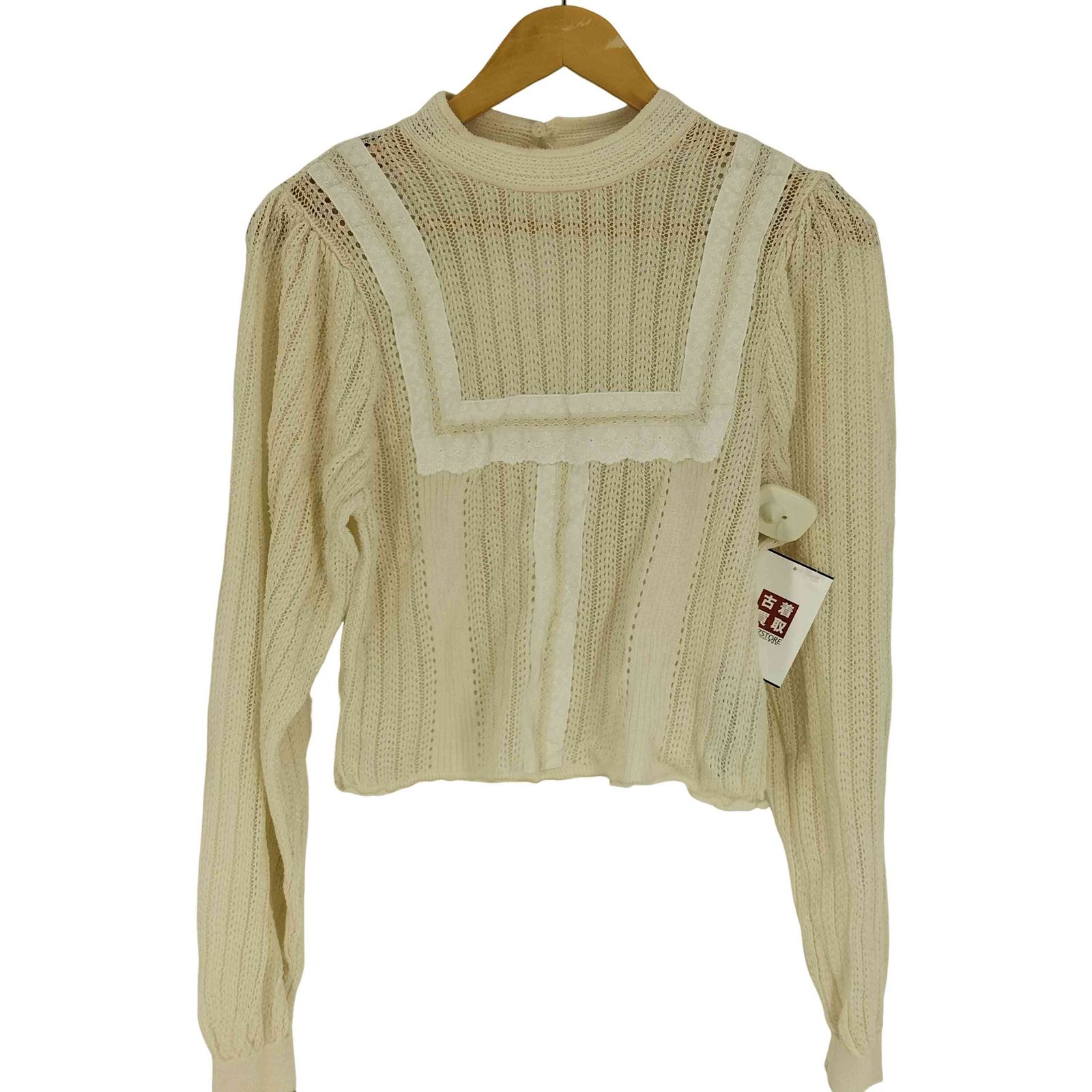 ZARA 花柄レース編み ニット M ザラ ZARA 花柄 レース デザイン ニット トップス レディース