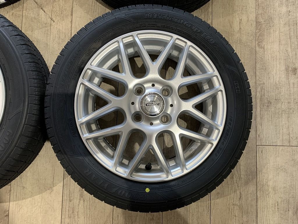 2302054】新品タイヤ 14インチ 4.5J +45 PCD100 4H + GOODYEAR EG01