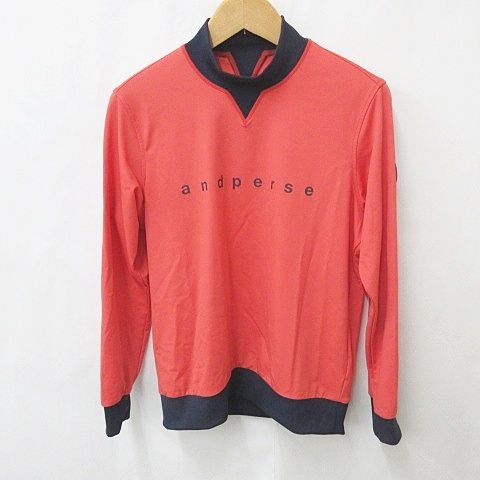 other - アンパスィ ゴルフ シャツ ハイネック 2024年モデル オレンジ ネイビー M stst-used_1-240101287789