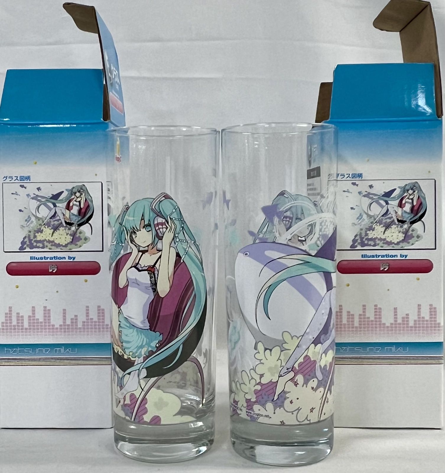 ハッピーくじ 初音ミク E賞グラス 18個セット ちゃもーい／CHAN✕